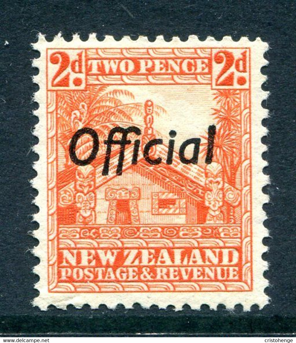 New Zealand 1936-61 Officials - Pictorials - Multiple Wmk. - P.14 X 13½ - 2d Whare HM (SG O123) - Officials