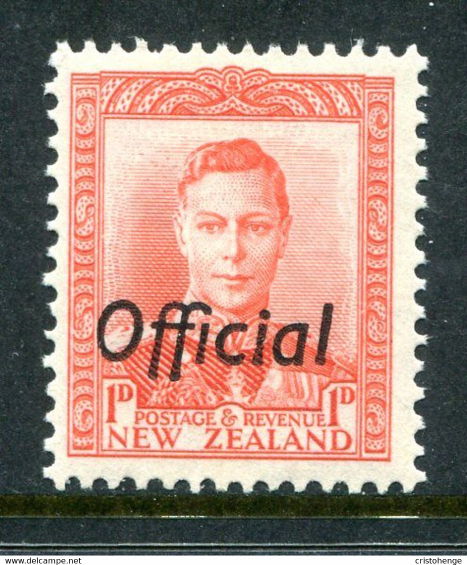 New Zealand 1938-51 Officials - KGVI - 1d Scarlet HM (SG O136) - Dienstmarken