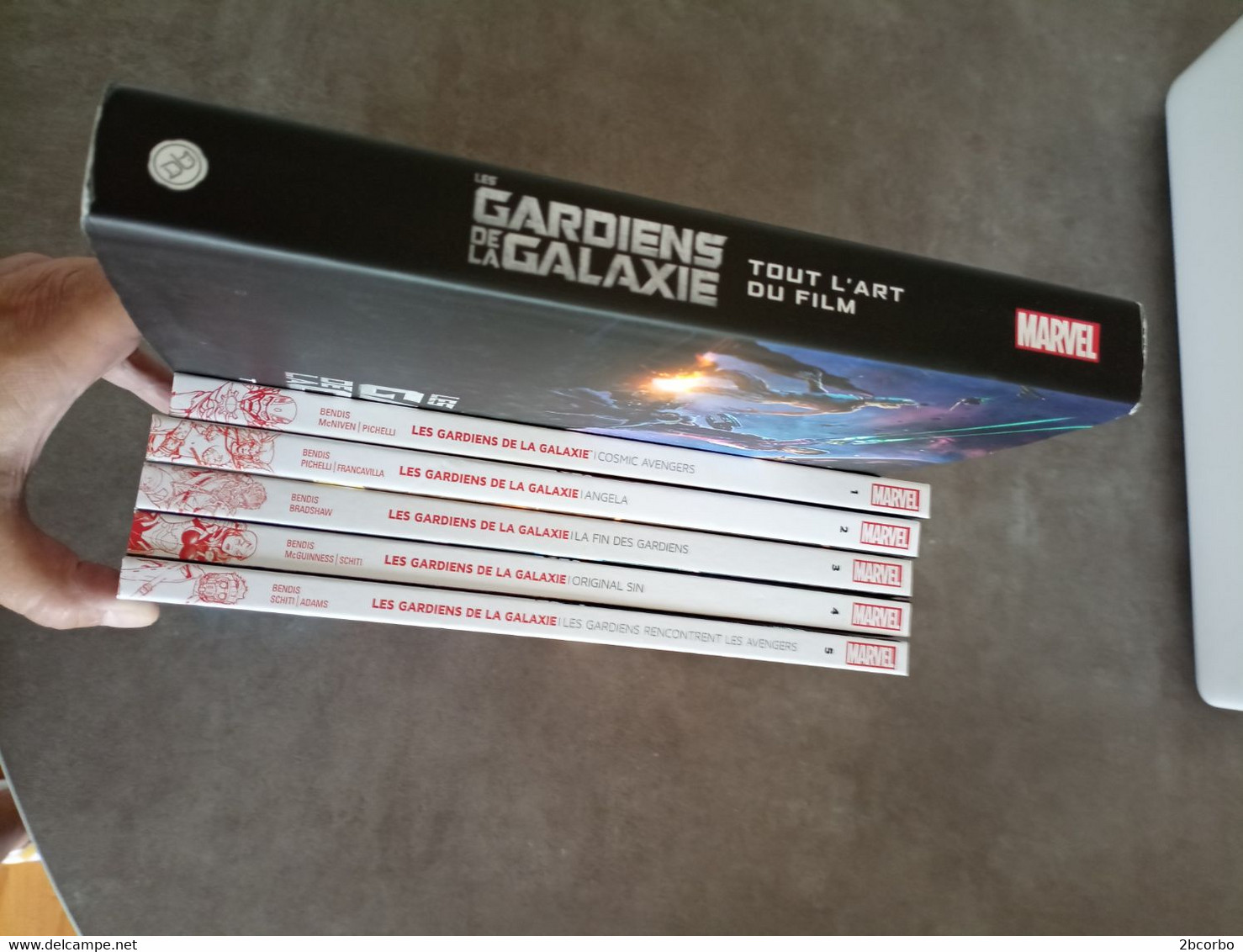 Lot De 6 Albums Marvel Comics Gardiens De La Galaxie Tomes 1/2/3/4/5 + Tout L'art Du Film  Parfait Etat Coins Carres - Bücherpakete