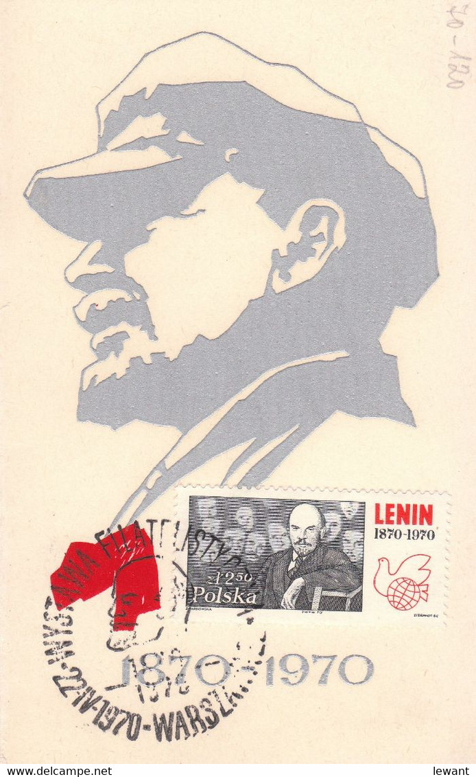 POLAND - Maximum Card - Lenin 1970 - POWA - Tarjetas Máxima