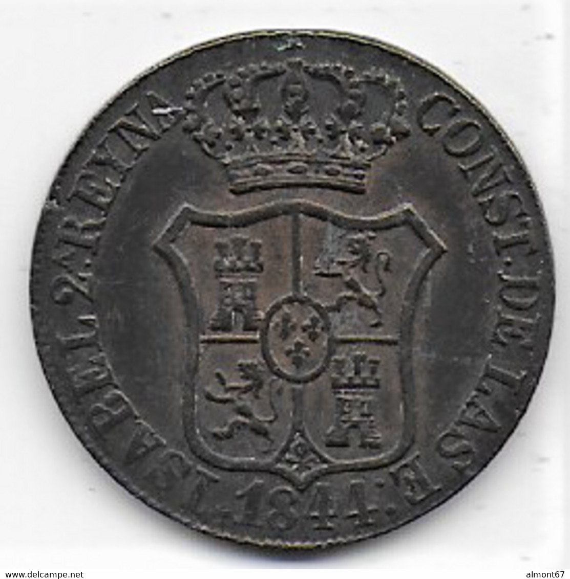 Espagne - Cataluna - 6 Cuar  1844 - Monnaies Provinciales