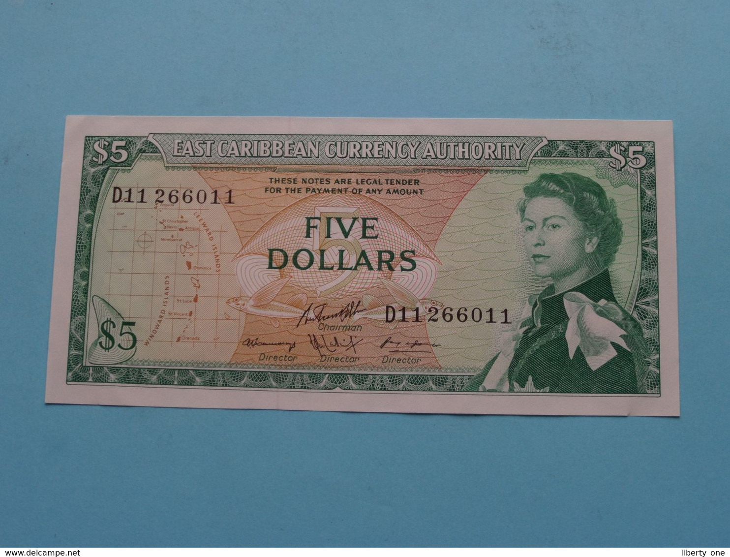 Five 5 $ Dollar ( D11 266011 ) East Caribbean ( Voir / See > Scans ) UNC ! - Caraïbes Orientales