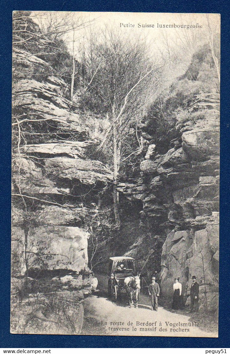 Luxembourg. Route De Berdorf à Vogelsmühle. Massif Des Rochers. Carrosse. 1921 - Berdorf