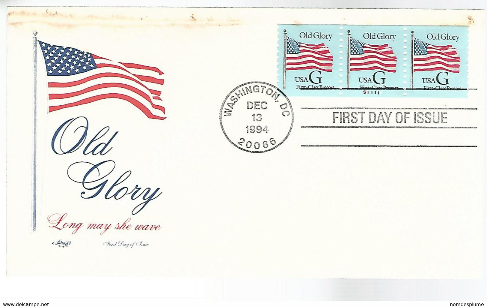 50954 ) USA  Precancel Presorted First Class Washington DC Postmark First Day Of Issue - Rollenmarken