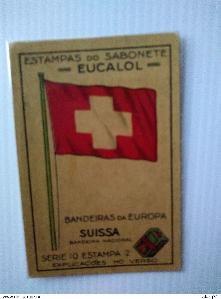Suisse.chromo. No Postcard..flag  6*9 Cmt Eucalol Better Older Type.reg Post E7.. Conmems For Post. - Domat/Ems