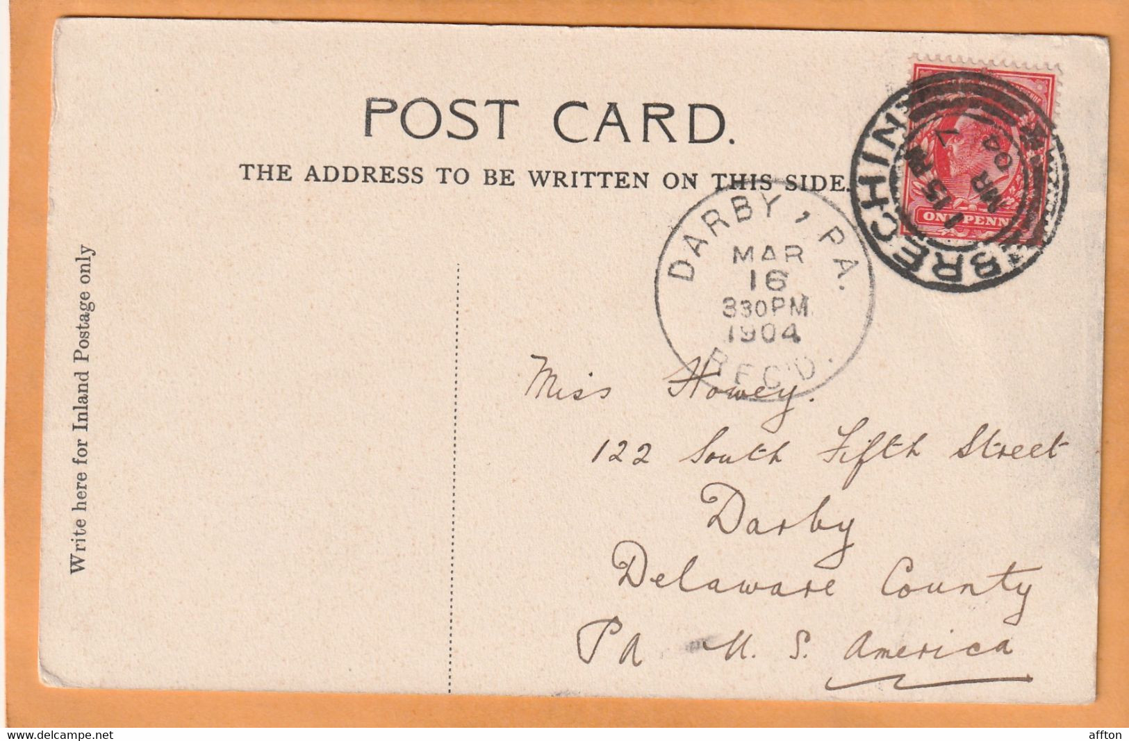 Brechin Scotland UK 1904 Postcard - Angus