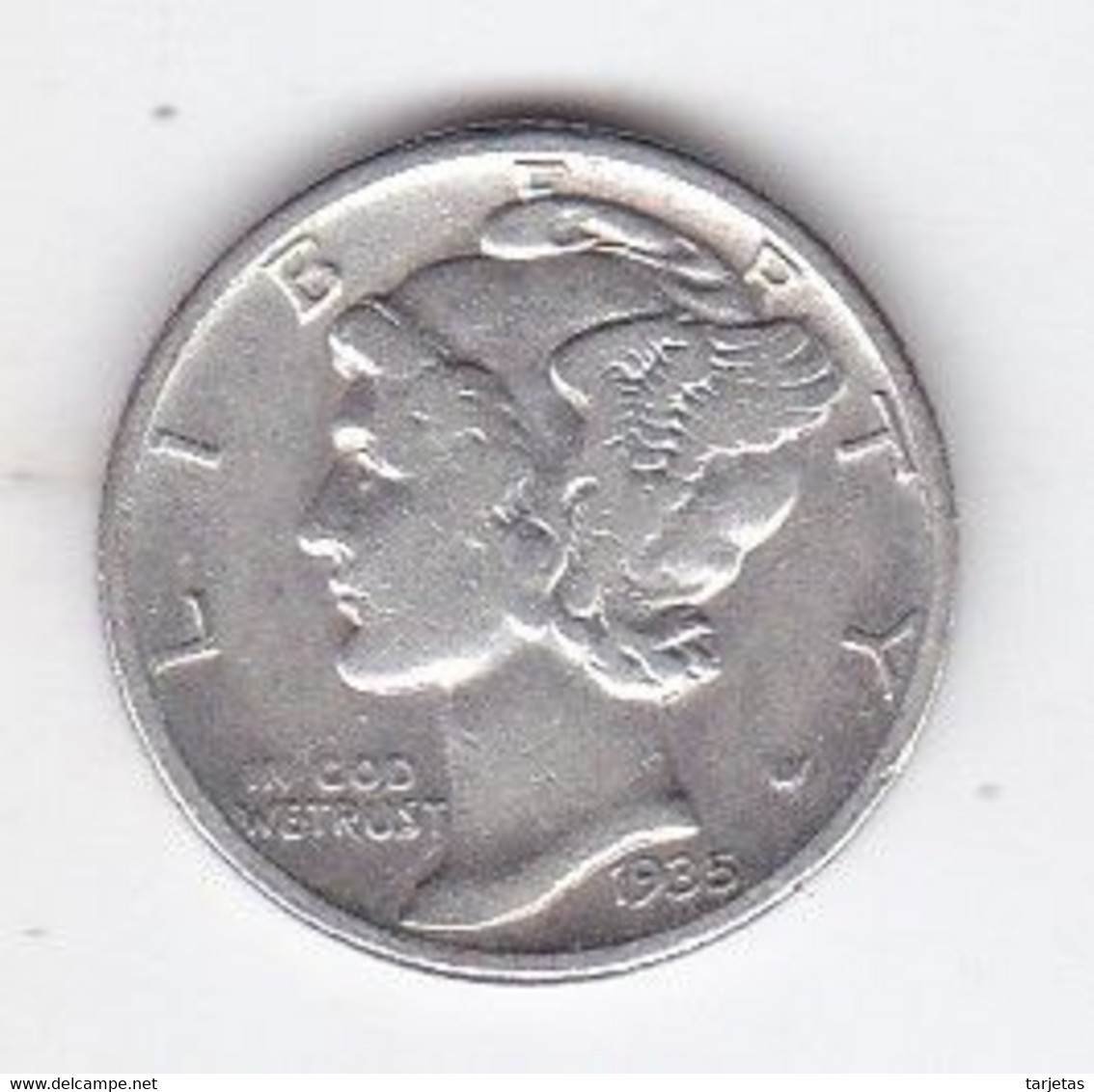 MONEDA DE PLATA DE ESTADOS UNIDOS DE 1 DIME DEL AÑO 1935  (COIN) SILVER-ARGENT - 1916-1945: Mercury (kwik)