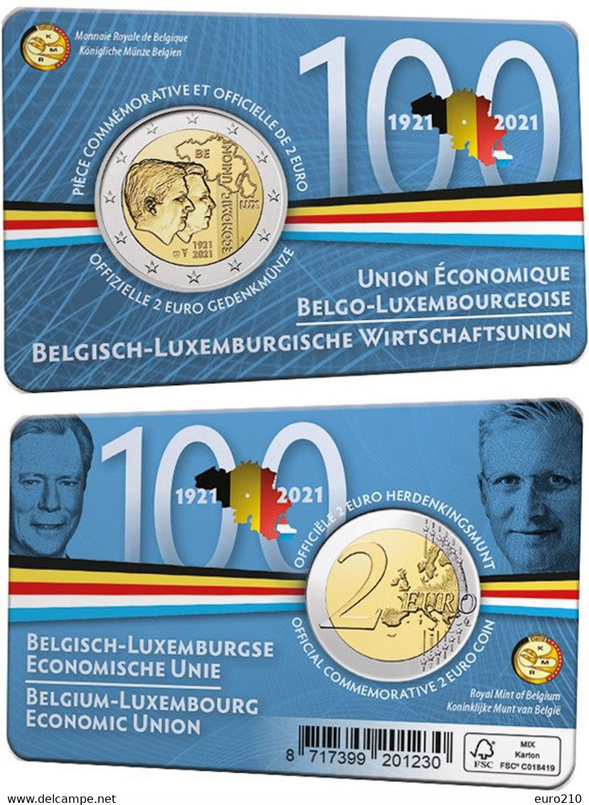 Belgique / Belgien / Belgium - 2 Euro 2021 BLEU / UEBL - Autres & Non Classés