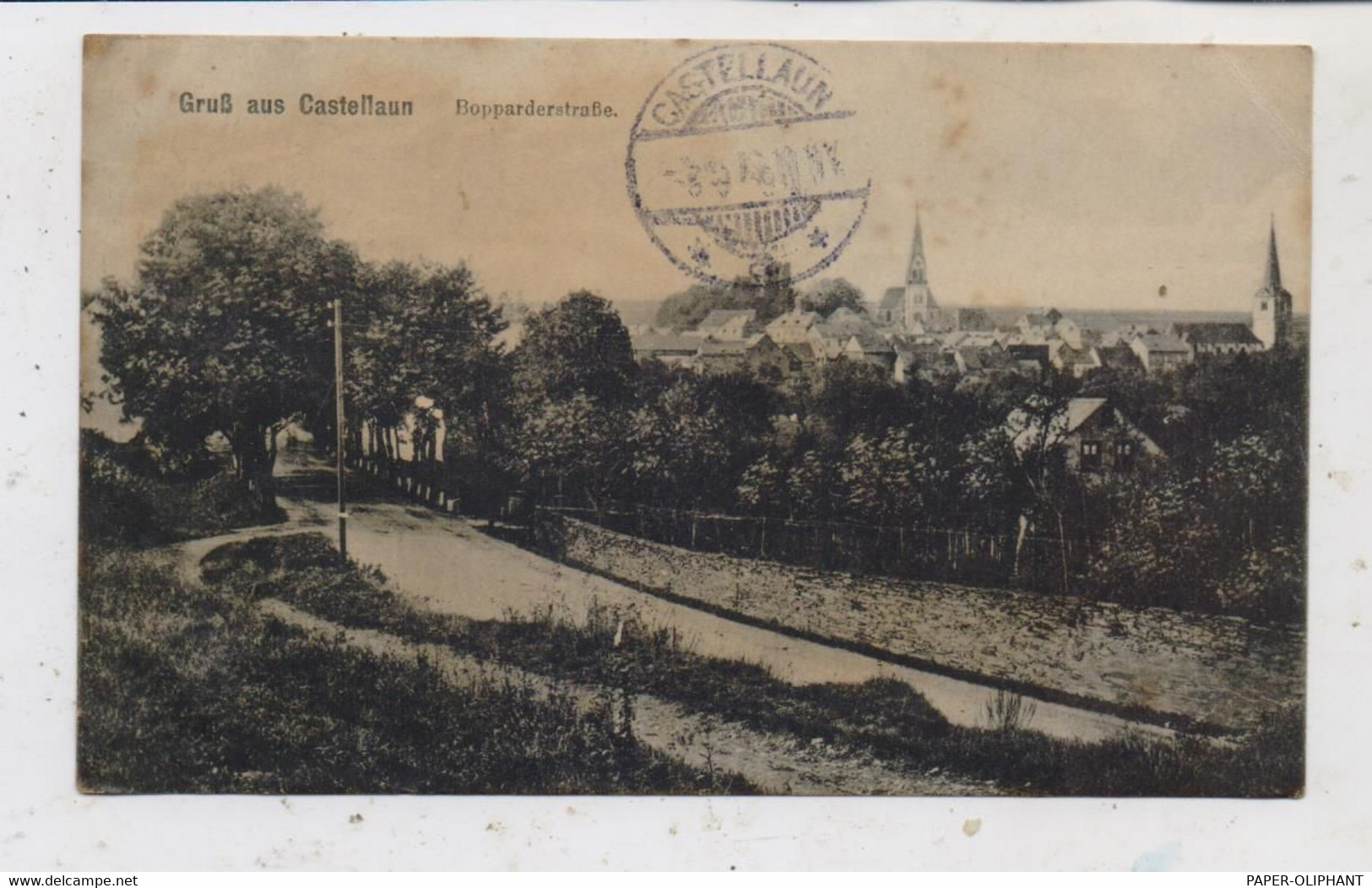 5448 KASTELLAUN, Bopparderstrasse, 1919,  Franz. Militärpost - Kastellaun