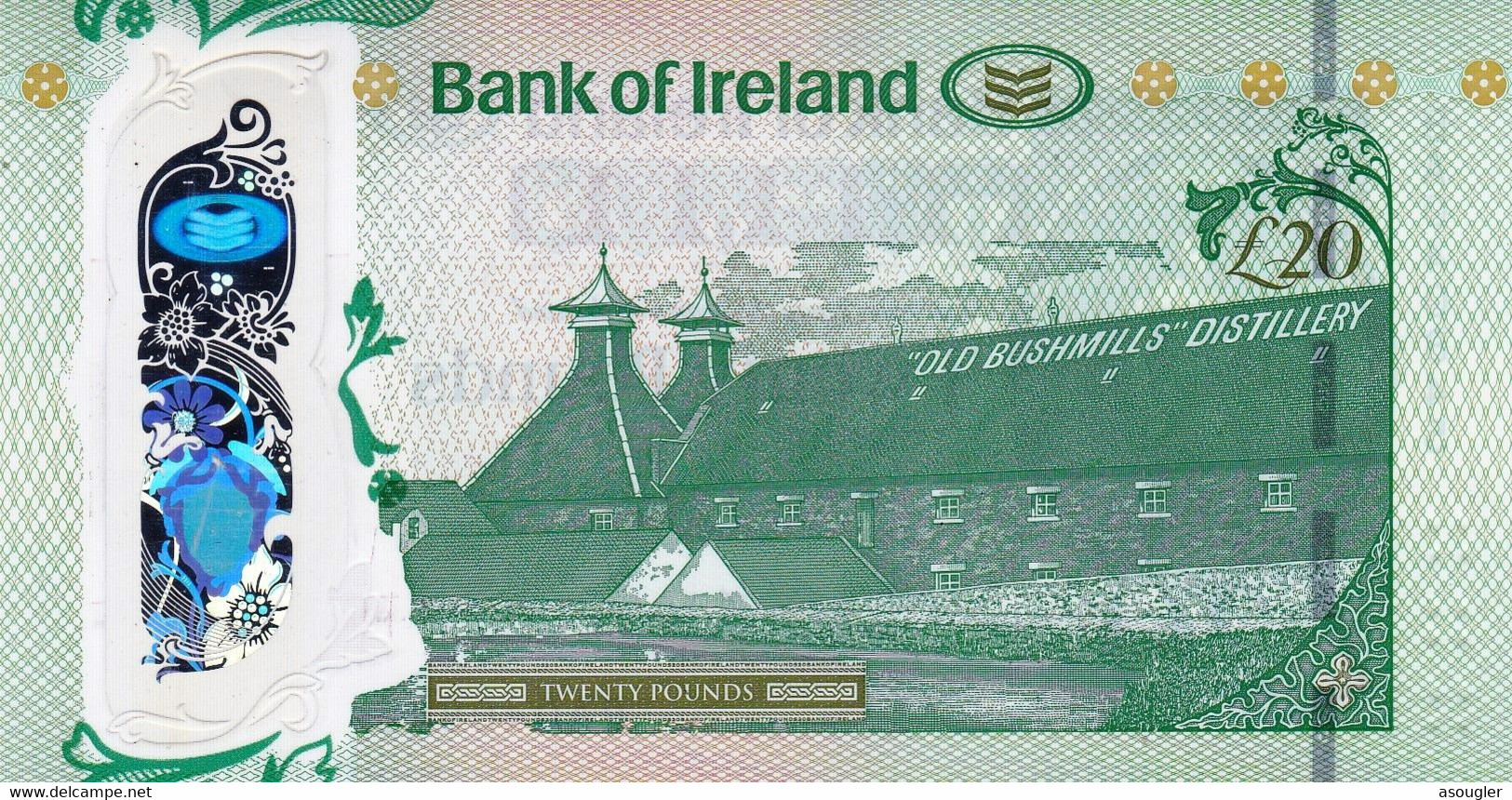 Northern Ireland 20 Pounds 2017 / 2020 Bank Of Ireland BOI P-92 Polymer AU "free Shipping Via Registered Air Mail" - 20 Pounds
