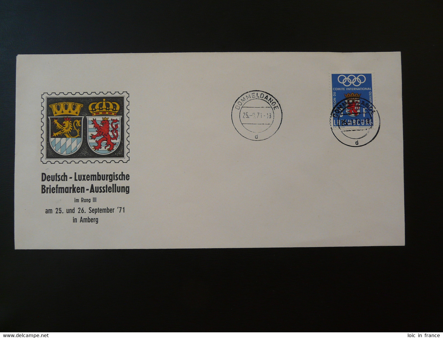 Lettre Cover Expo Philatélique Franco-luxembourgeoise Dommeldange 1971 (ex 1) - Briefe U. Dokumente