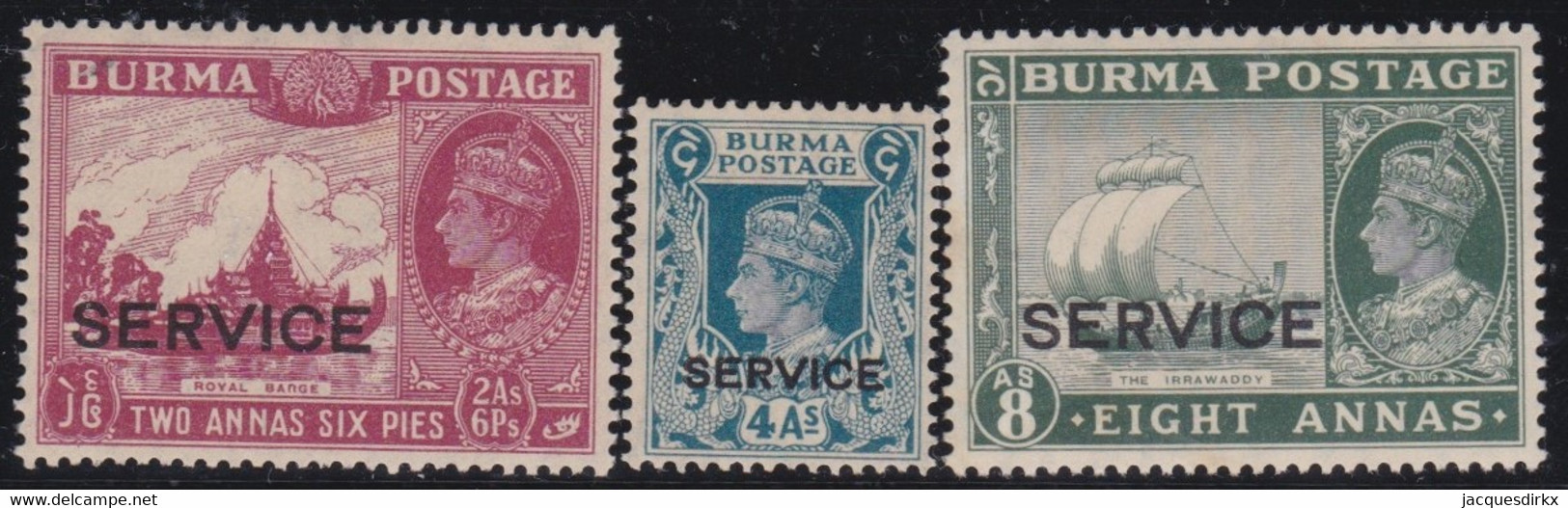 Burma   .    SG   .   O 21 / O 23     .    *      .      Mint-hinged - Burma (...-1947)