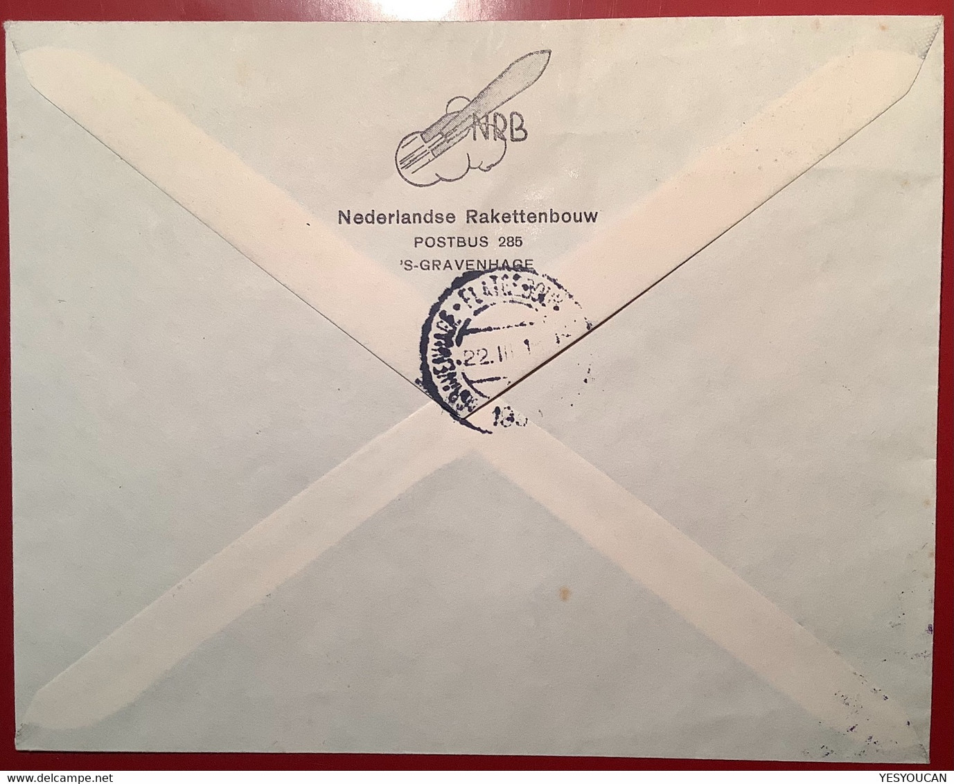 Karl Roberti SIGNED ! Pioneer Rocket Mail „VENUS“KATWIJK AAN ZEE 1935cover(Netherlands Planet Astronomie Train Astronomy - Briefe U. Dokumente