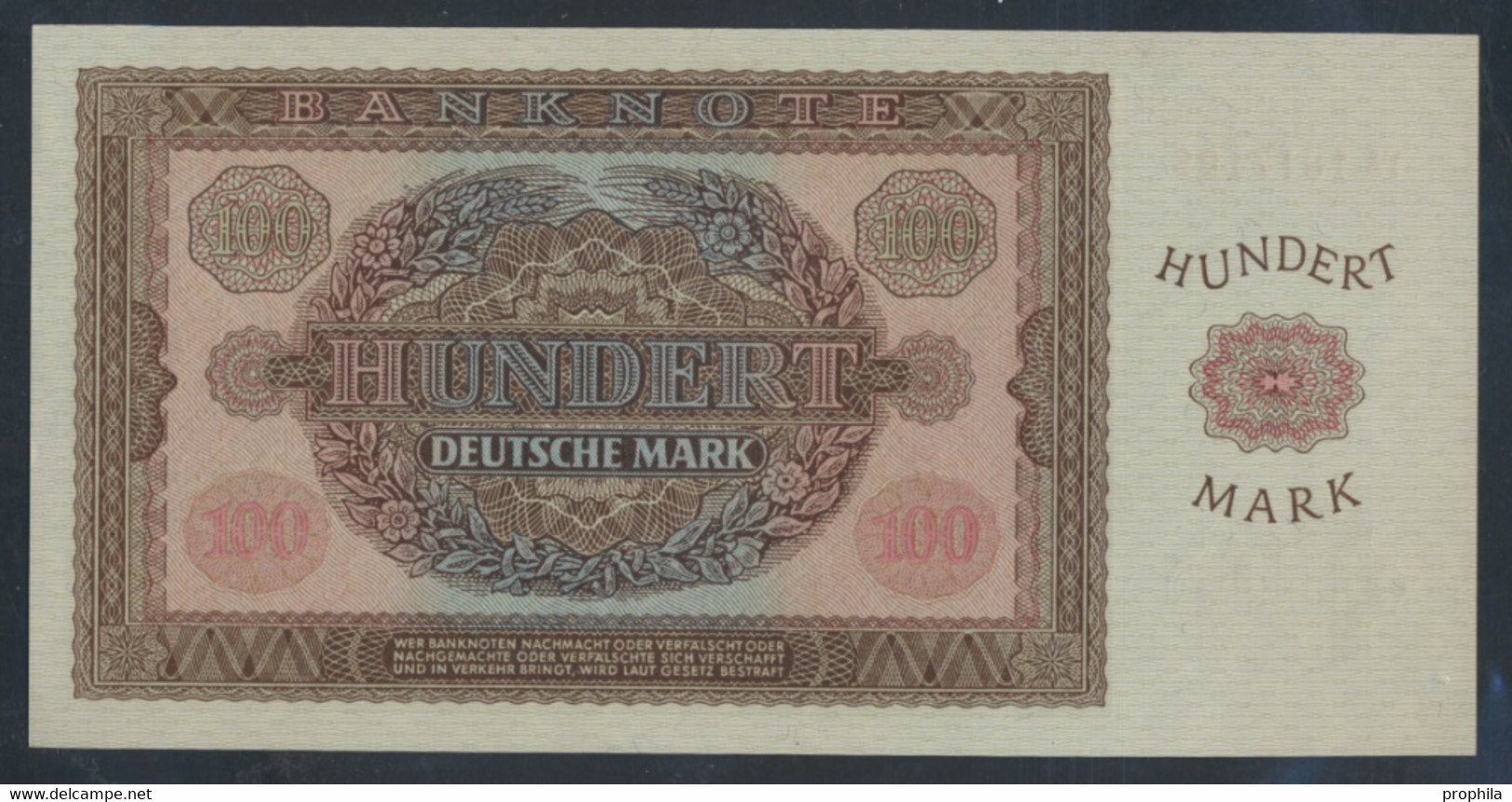 DDR Rosenbg: 353b KN 7stellig, Ersatznote Bankfrisch 1955 100 Deutsche Mark (9810582 - 100 Deutsche Mark