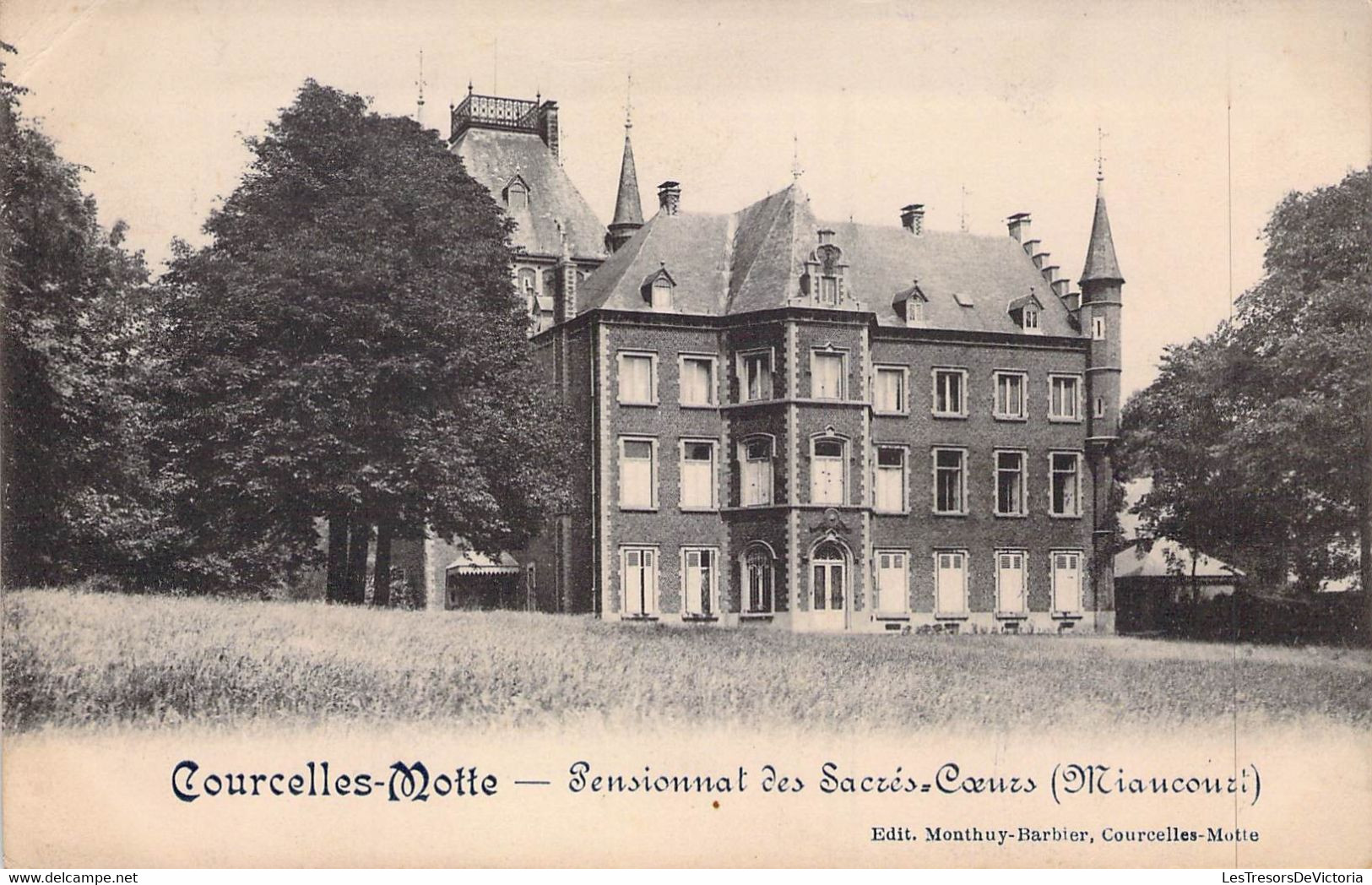 CPA BELGIQUE - COURCELLES MOTTE - Pensionnat Des Sacrés Coeurs Miaucourt - Parc - Courcelles