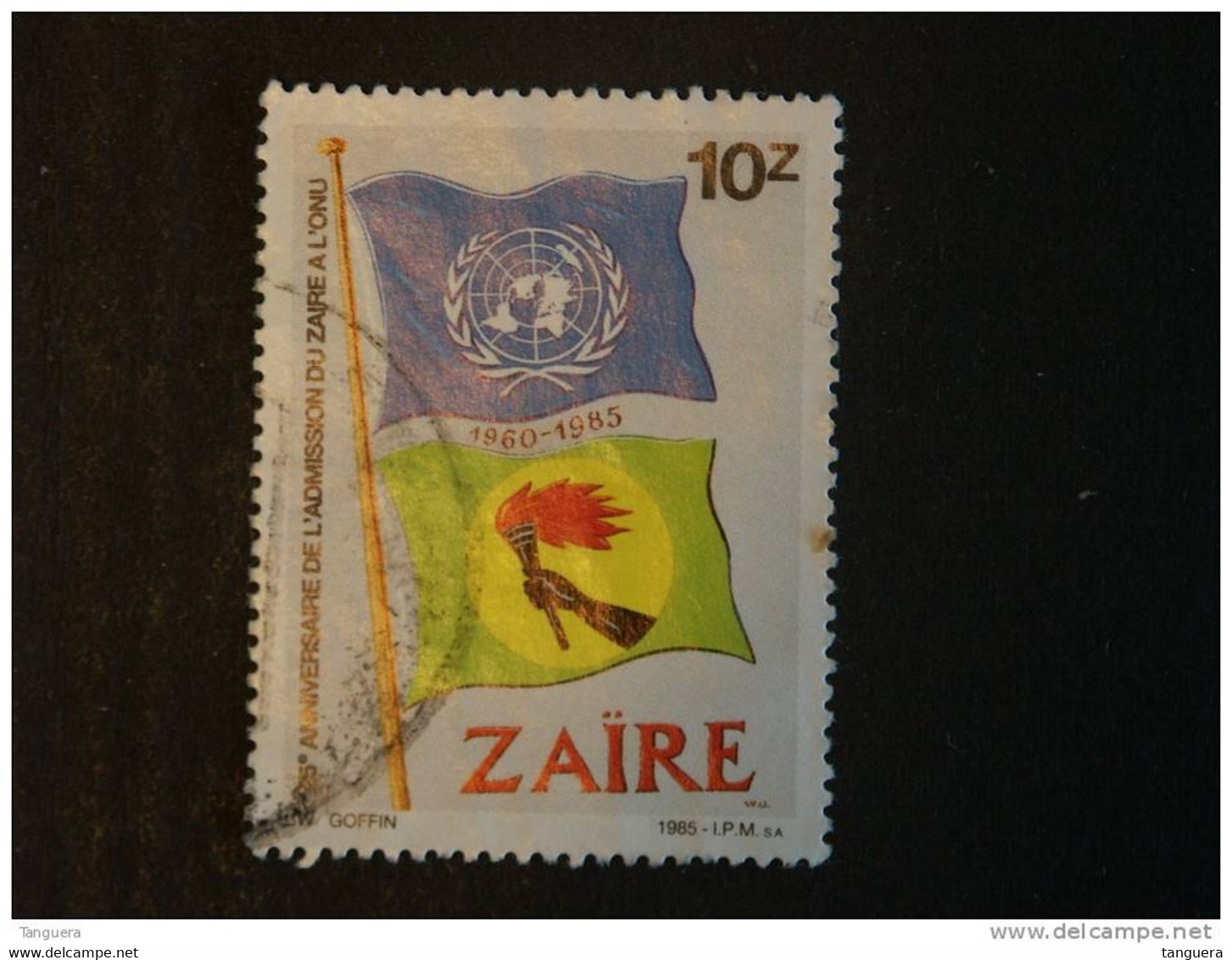 Congo Zaire 1985 Anniversaire Verjaardag UNO VN ONU Vlag Drapeau Yv 1216 COB 1291 O - Gebruikt