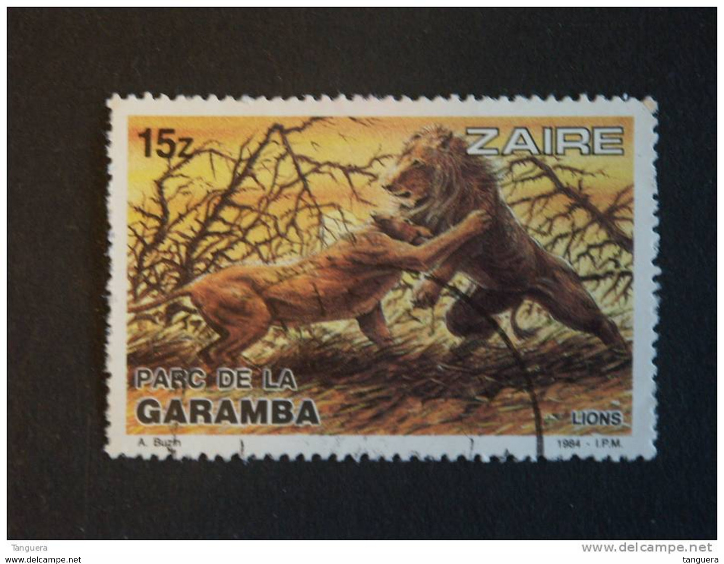 Congo Zaire 1984 Parc Garamba Lion Leeuw COB 1220 Yv 1150 O - Gebruikt