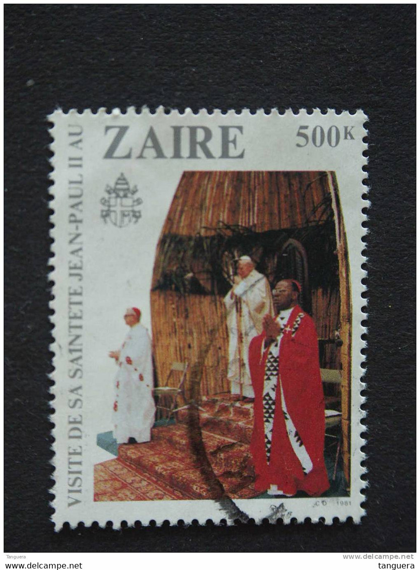 Congo Zaire 1981 Visite Du Pape Bezoek Paus Jean Paul II Yv 1041 COB 1098 O - Gebruikt