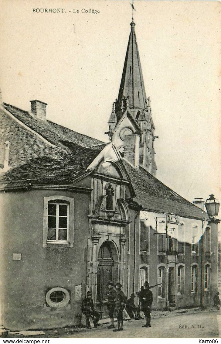 Bourmont * Rue Et Le Collège * école * Soldats Méricains ? - Bourmont