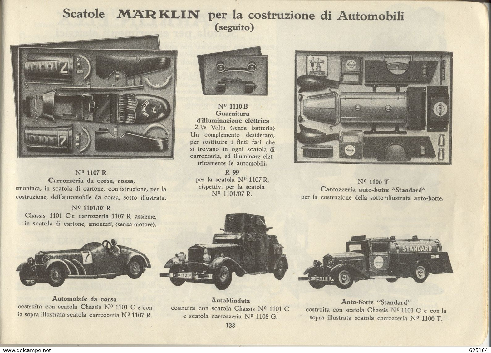 catalogue MÄRKLIN 1938  Giochi di Costruzioni (Meccano)  Elex Manuale 71a - en italien