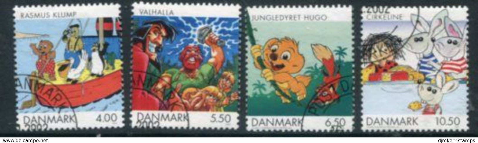 DENMARK 2002 Children's Cartoon Characters  Used.  Michel 1299-1302 - Used Stamps