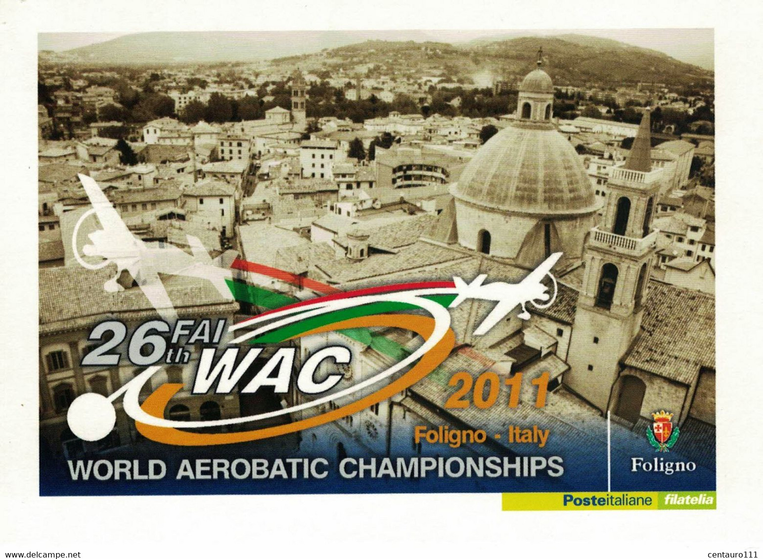 Foligno, Perugia, Umbria, 26 Th FAI WAC, Campionato Mondiale Di Acrobazia Aerea, Annullo Postale, Marcofilia - Foligno