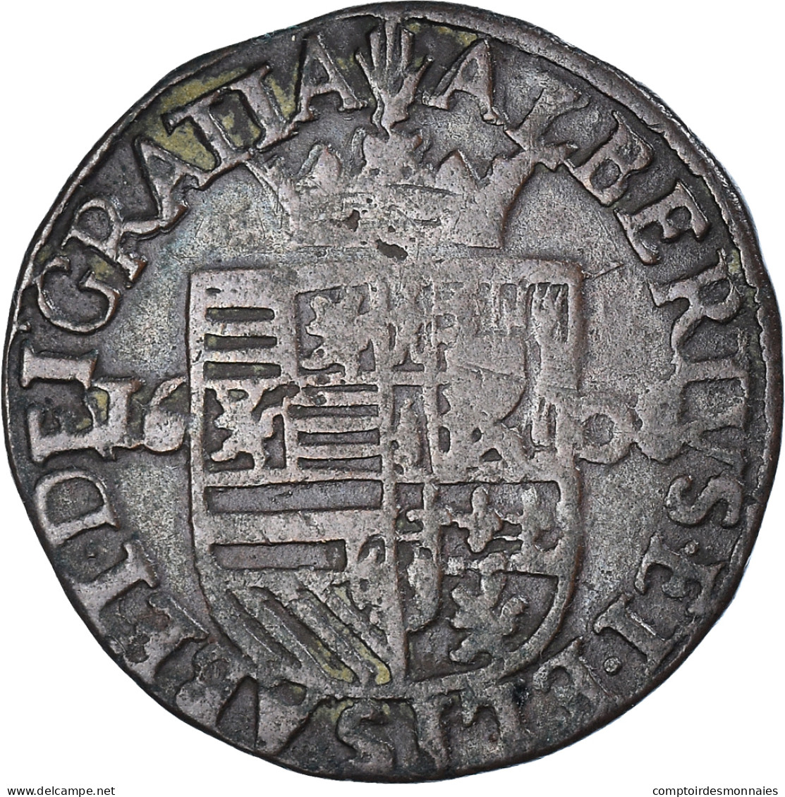 Monnaie, Pays-Bas Espagnols, BRABANT, Albert & Isabelle, Liard, 12 Mites, 1608 - Spanische Niederlande