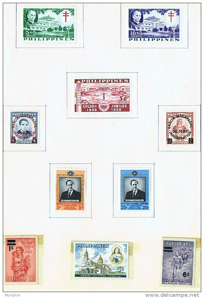 1954-7 Phillippines Mint Stamps MNH And MH - Philippines