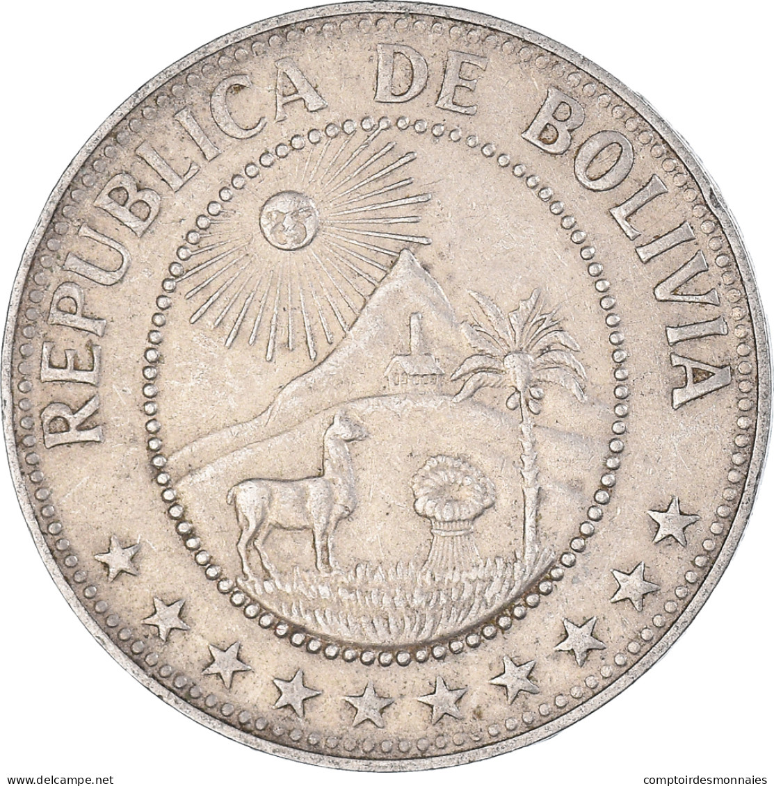 Monnaie, Bolivie, 50 Centavos, 1967 - Bolivie