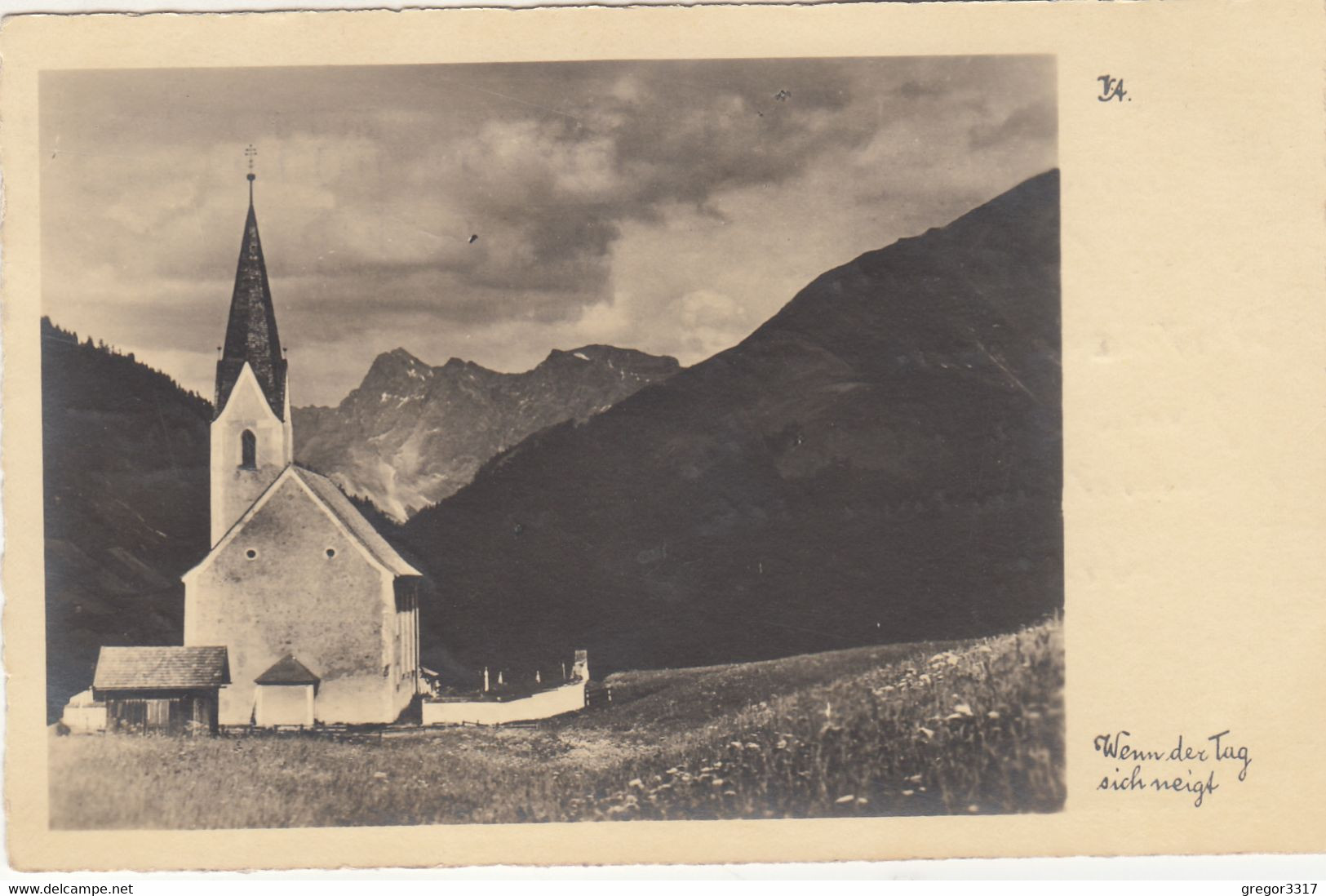 B3991) Wenn Der Tag Sich Neigt - KIRCHE V. BERWANG Gg. D. Zugspitze 12.11.1929 - Berwang