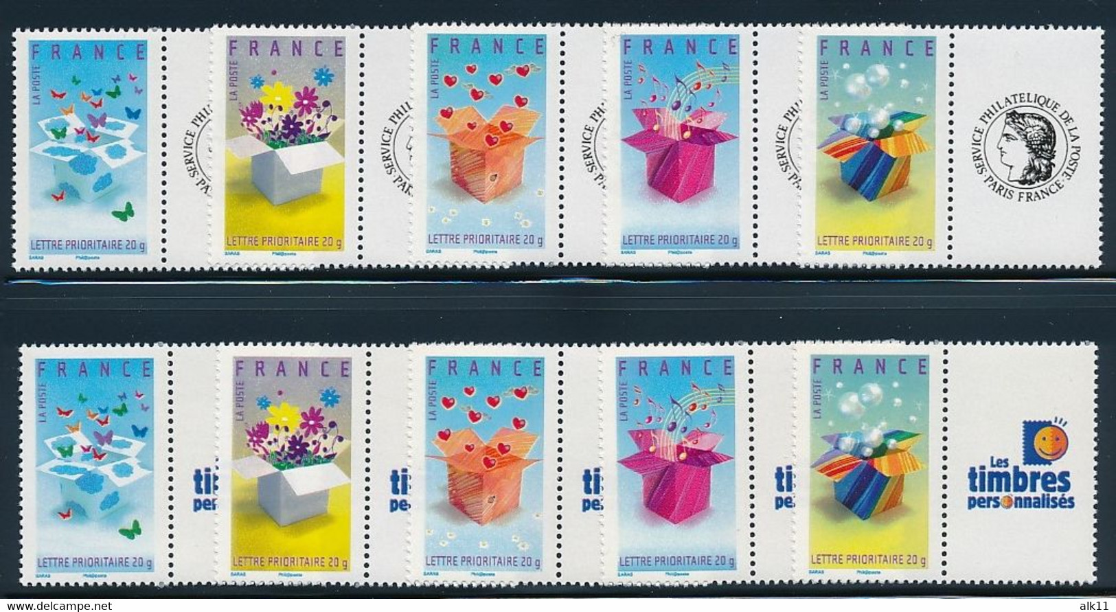 France 2007 - 4082A-4086A  Deux Séries Timbres Invitation Et Merci  Personnalisé Avec Logo Céres Et TPP - Neuf - Unused Stamps