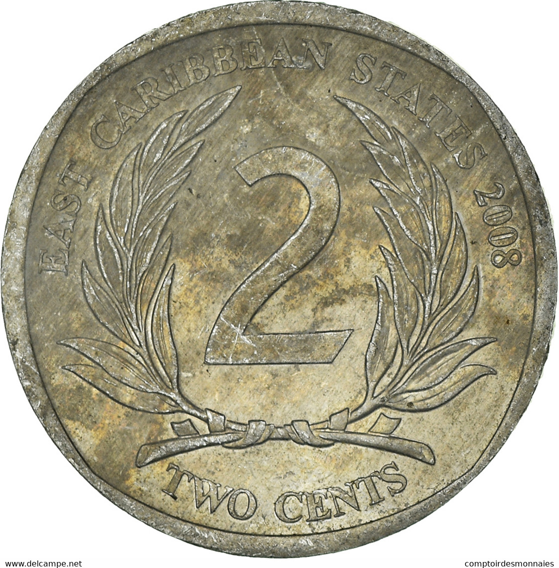 Monnaie, Etats Des Caraibes Orientales, 2 Cents, 2008 - Ostkaribischer Staaten