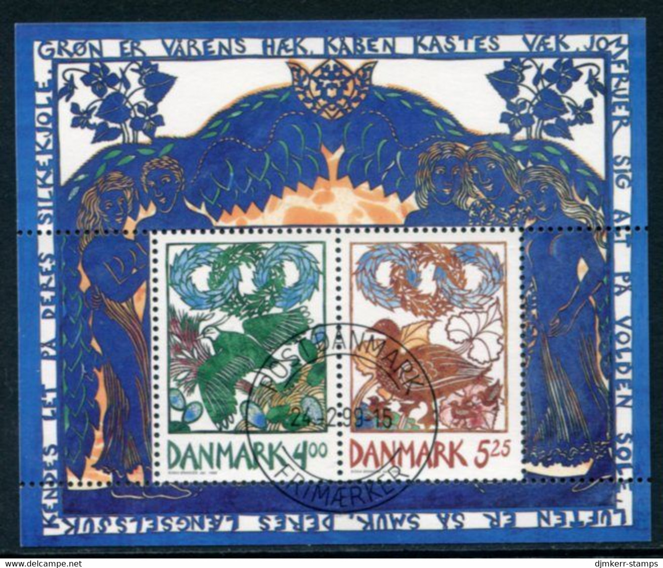 DENMARK 1999  Harbingers Of Spring Block Used..  Michel Block 11 - Oblitérés