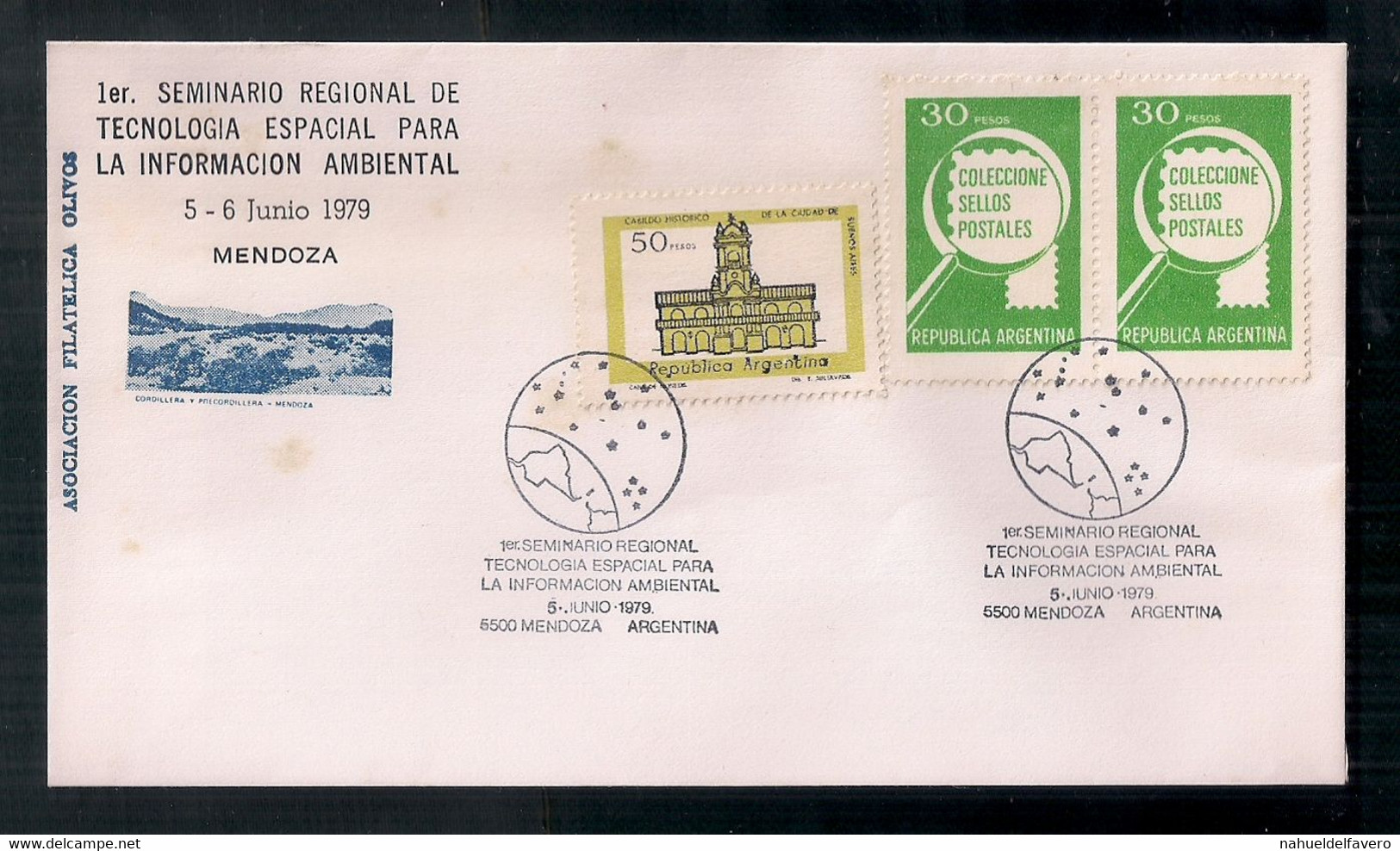 Argentina - Enveloppe Avec Cachets Spéciaux - 1979 Premier Séminaire Régional Sur Les Technologies Spatiales Pour L'info - Südamerika