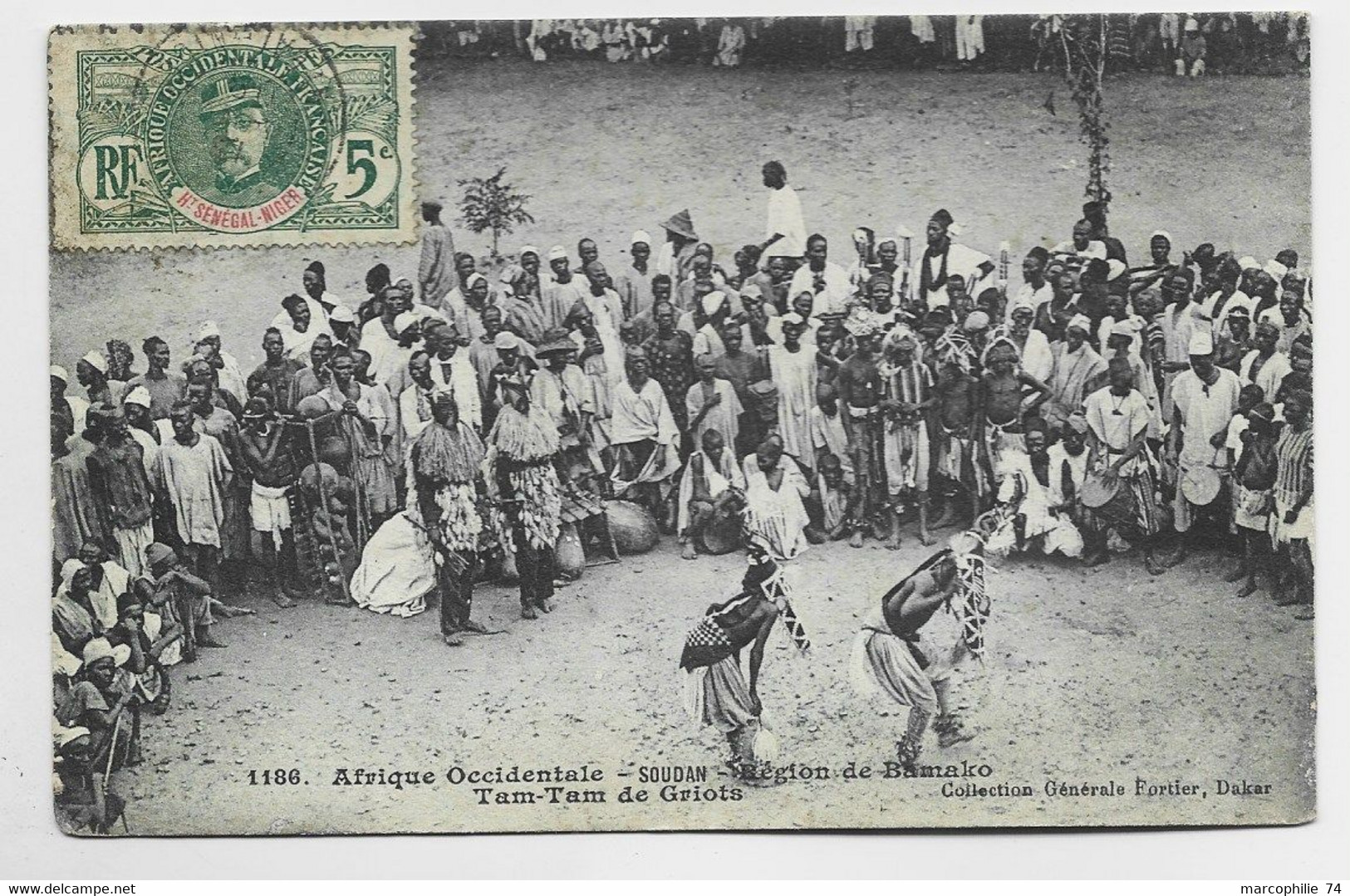 SOUDAN REGION DE BAMAKO TAM TAM GRIOTS + FAIDHERBE HT SENEGAL NIGER CARIMAMA 1908 - Storia Postale