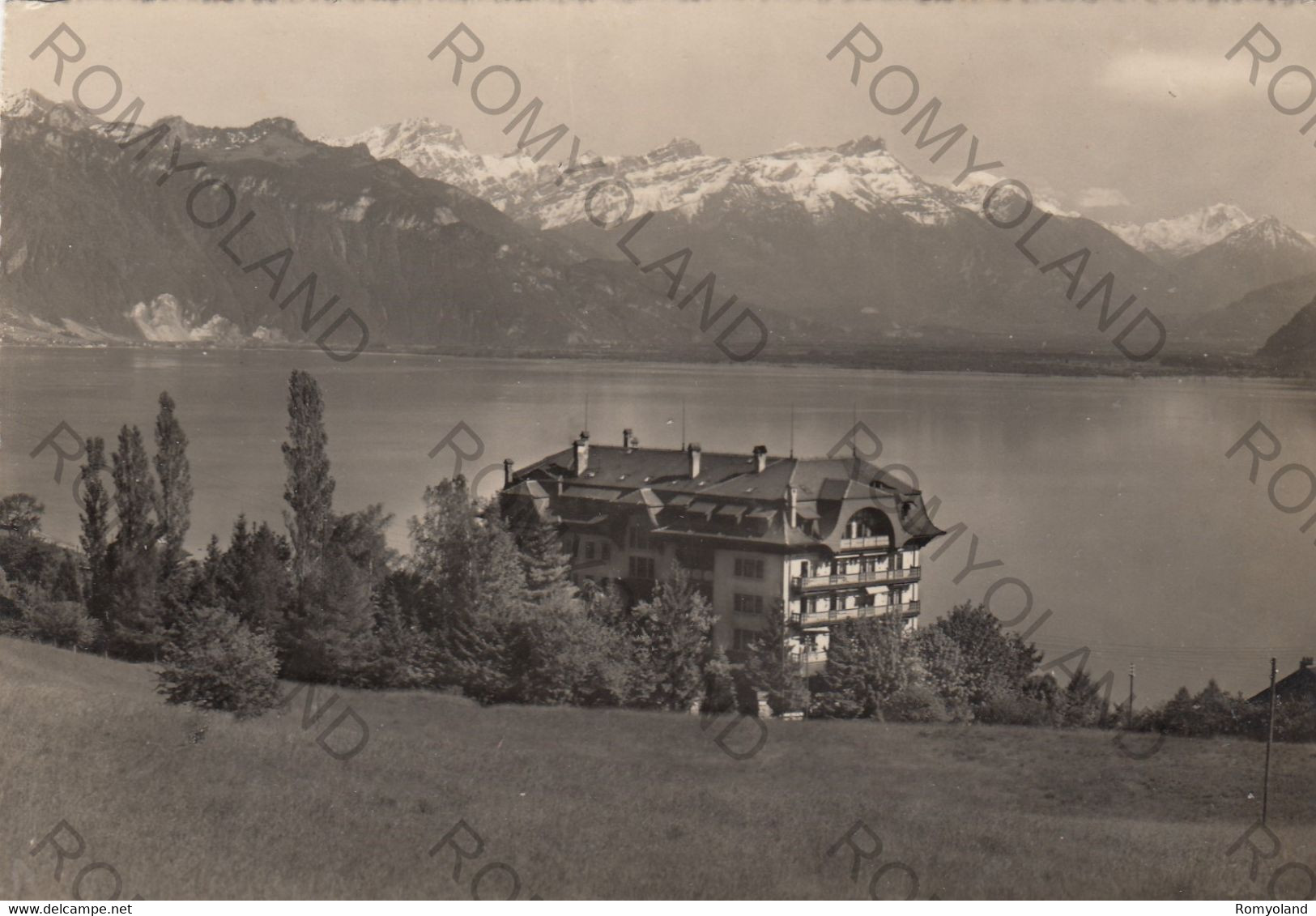 CARTOLINA  CHEXBRES,VAUD,SVIZZERA,"PREALPINA"-INSTITUT DE JEUNES FILLES,VIAGGIATA 1956 - Chexbres