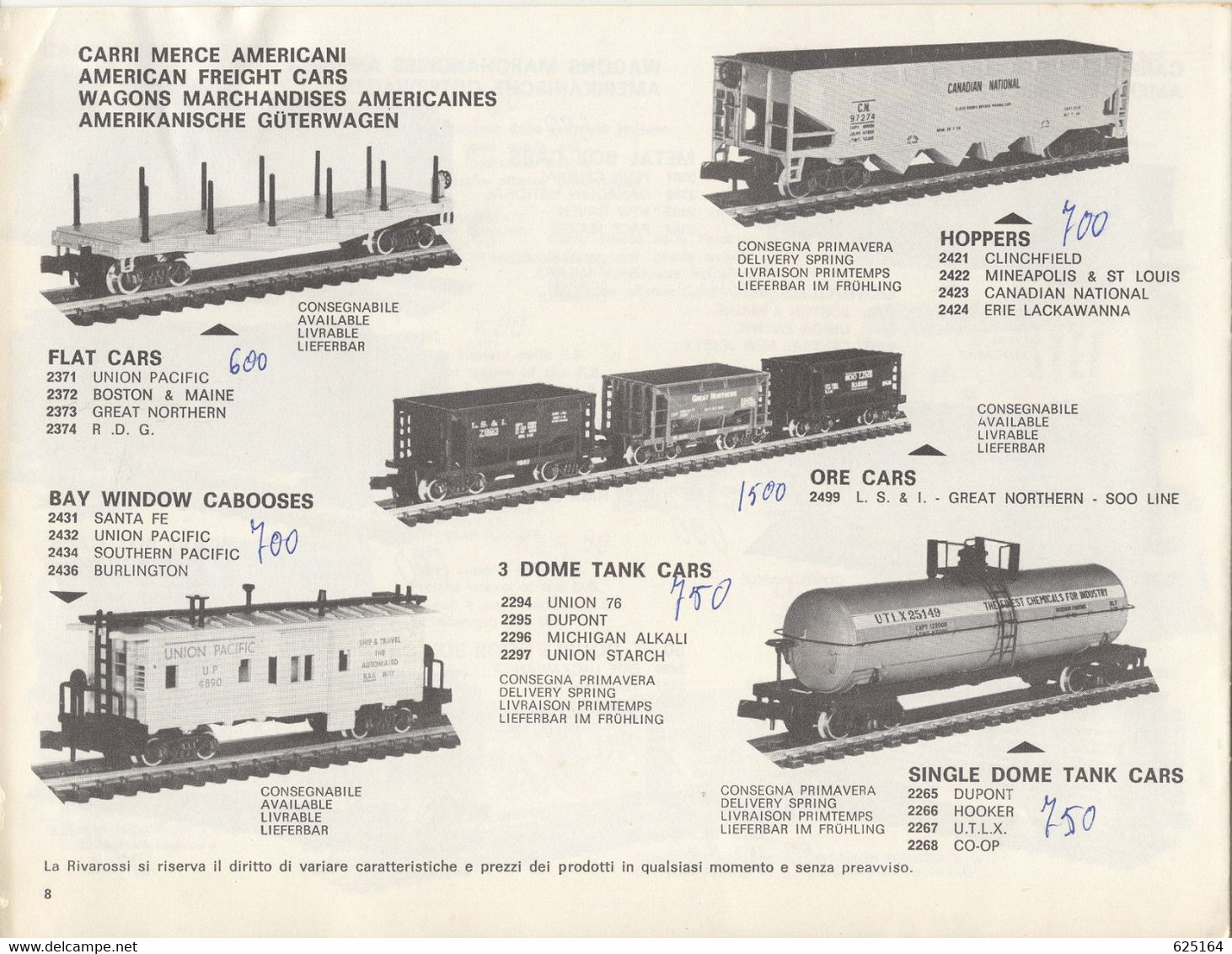 Catalogue ATLAS 1969 Novità N GAUGE European Edition Rivarossi +Preis LIT  - En Italien Et Anglais - Inglés