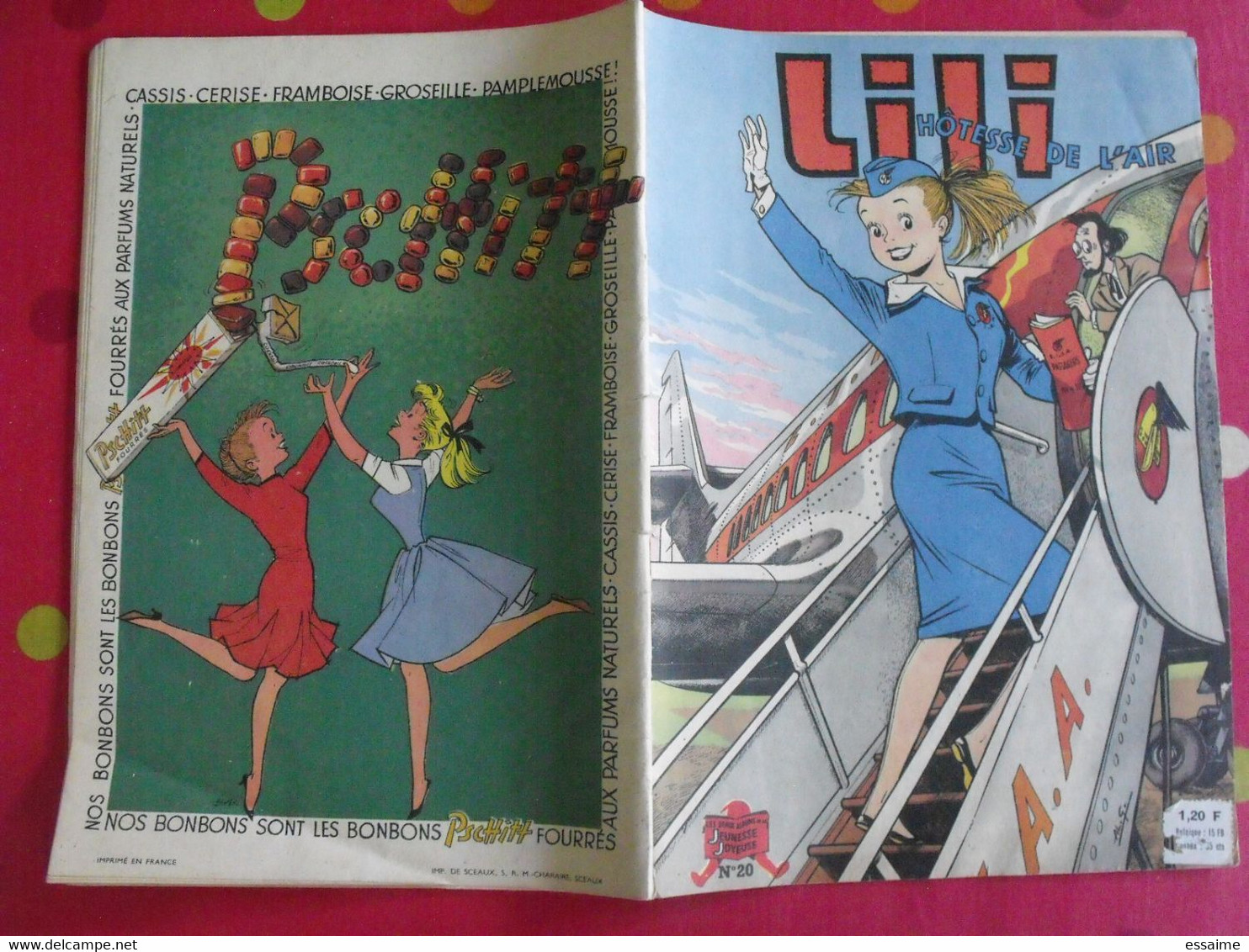 Revue BD Lili Hôtesse De L'air. Jeunesse Joyeuse N° 20. 1963 - Lili L'Espiègle