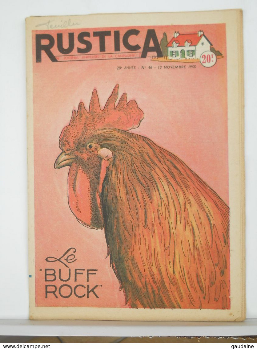 RUSTICA - JARDINAGE CHASSE PECHE BASSE-COUR ELEVAGE - N°46 De 1955 - COQ LE BUFF ROCK - Garten