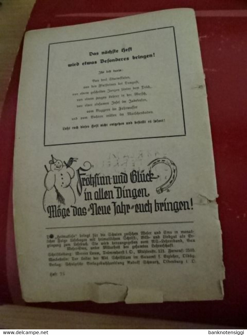 1 Heft Heimatlese Weihnachten Dezember " 1938