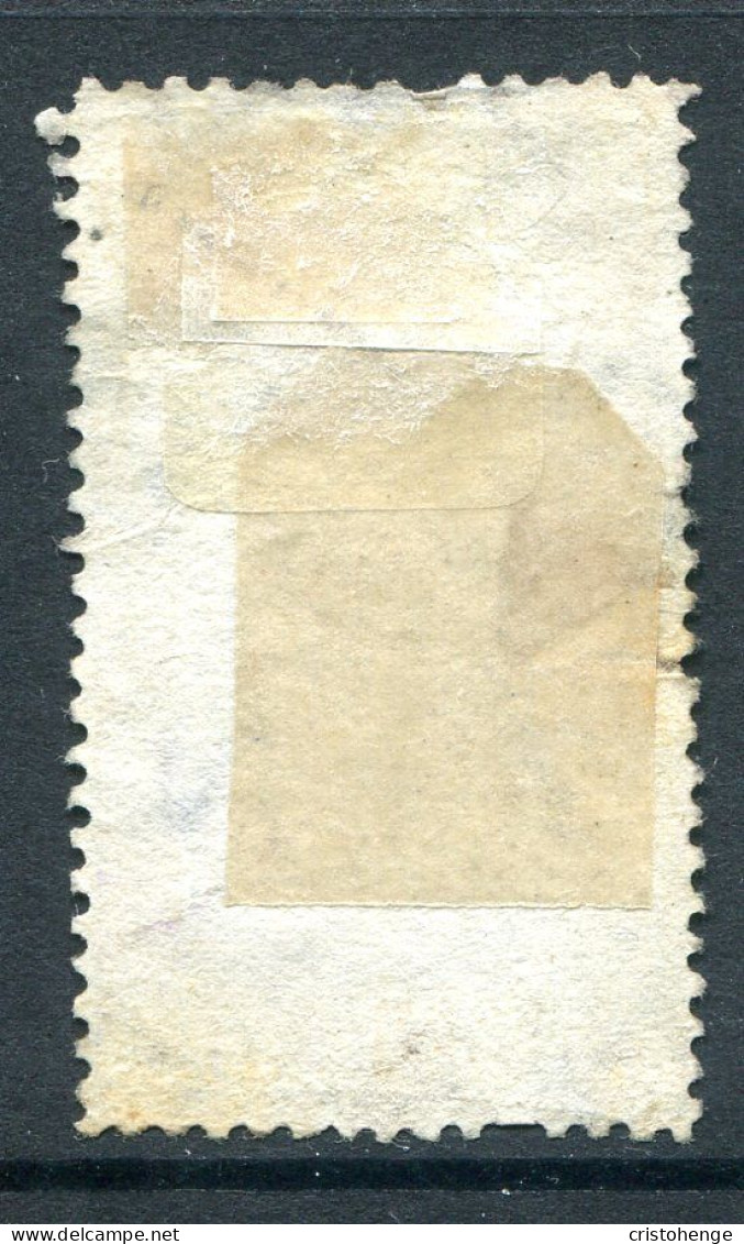 New Zealand 1882-1930 QV Longtype Fiscal Revenue - P.12½ - Wmk. 7mm - 4/- Brown-rose Postally Used (SG F37) Sealed Tear - Fiscal-postal