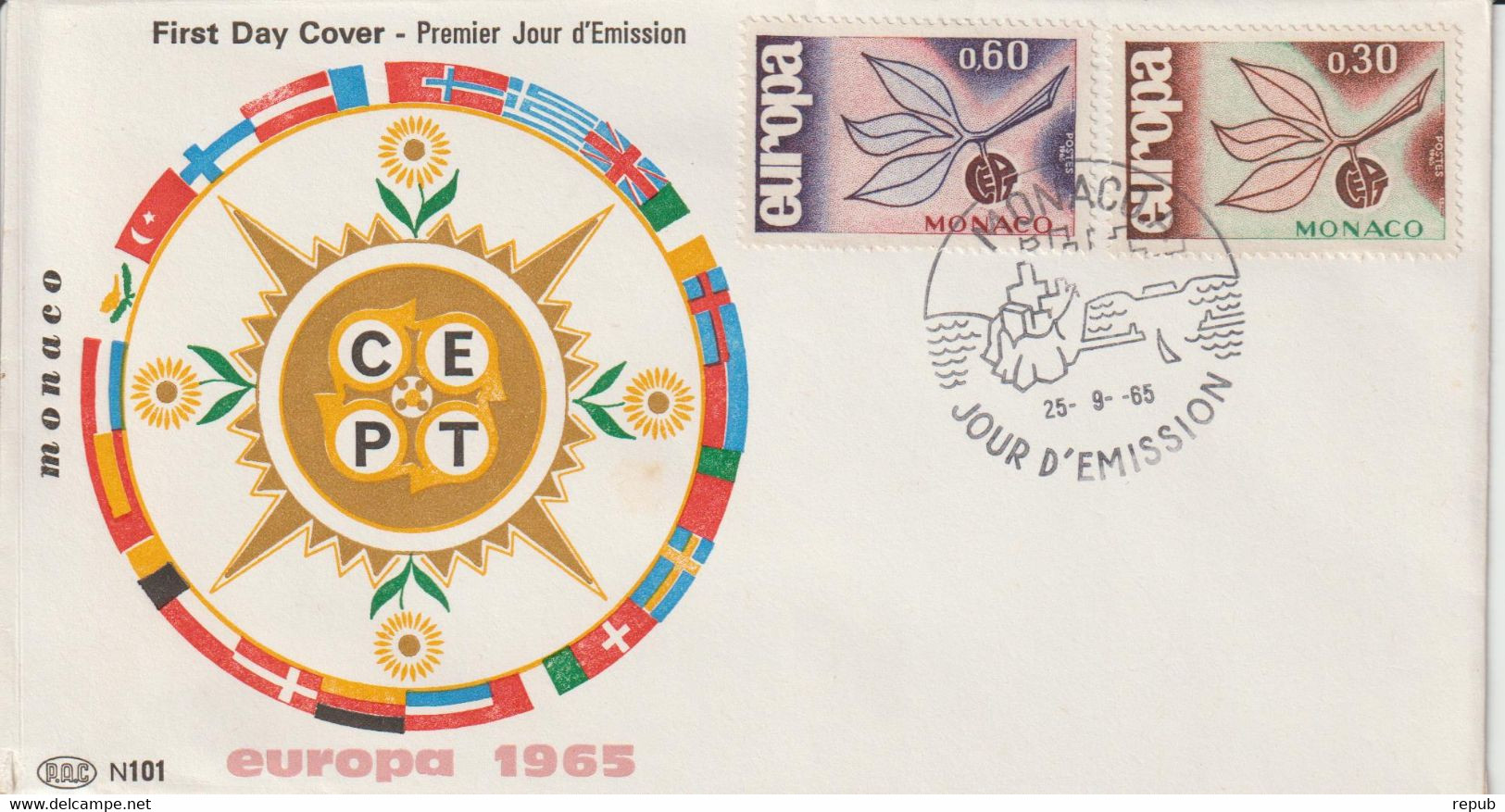 Europa 1965 FDC Monaco - 1965