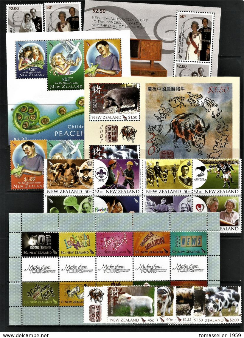 New  Zealand-2007 Year Set. 21 Issues.MNH - Komplette Jahrgänge