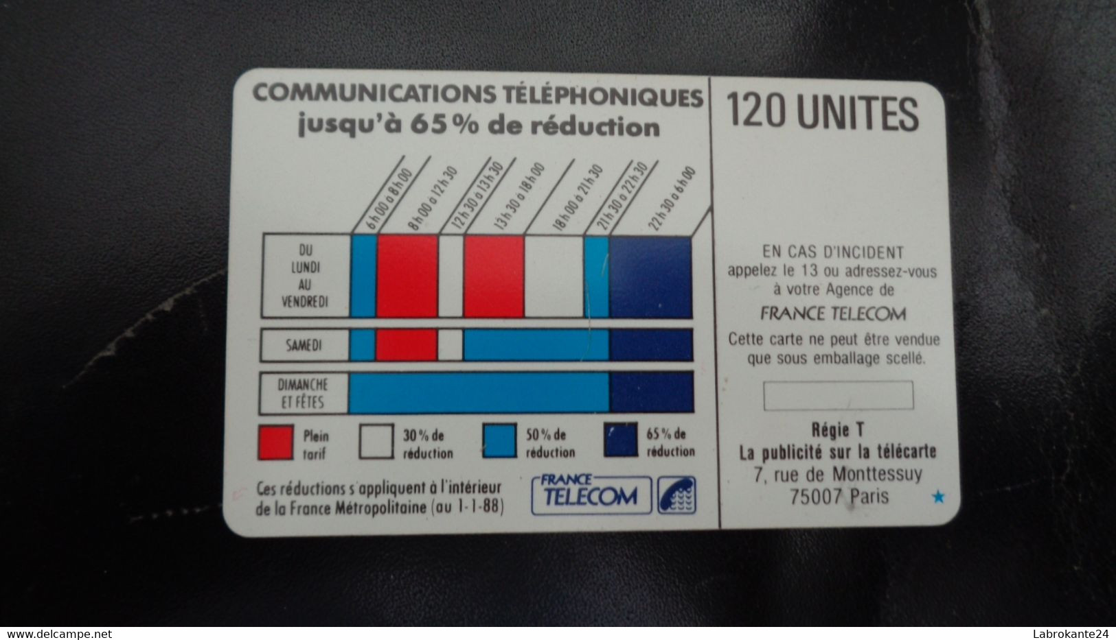 Ref Perso AlbGR : Télécarte 120 U Cordon Sans Puce Peu Commun étoile Bleu Au Verso - Telefonschnur (Cordon)