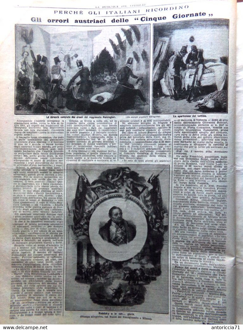 La Domenica Del Corriere 2 Aprile 1916 WW1 Alessandro Cadorna Serbia Portogallo - Guerre 1914-18