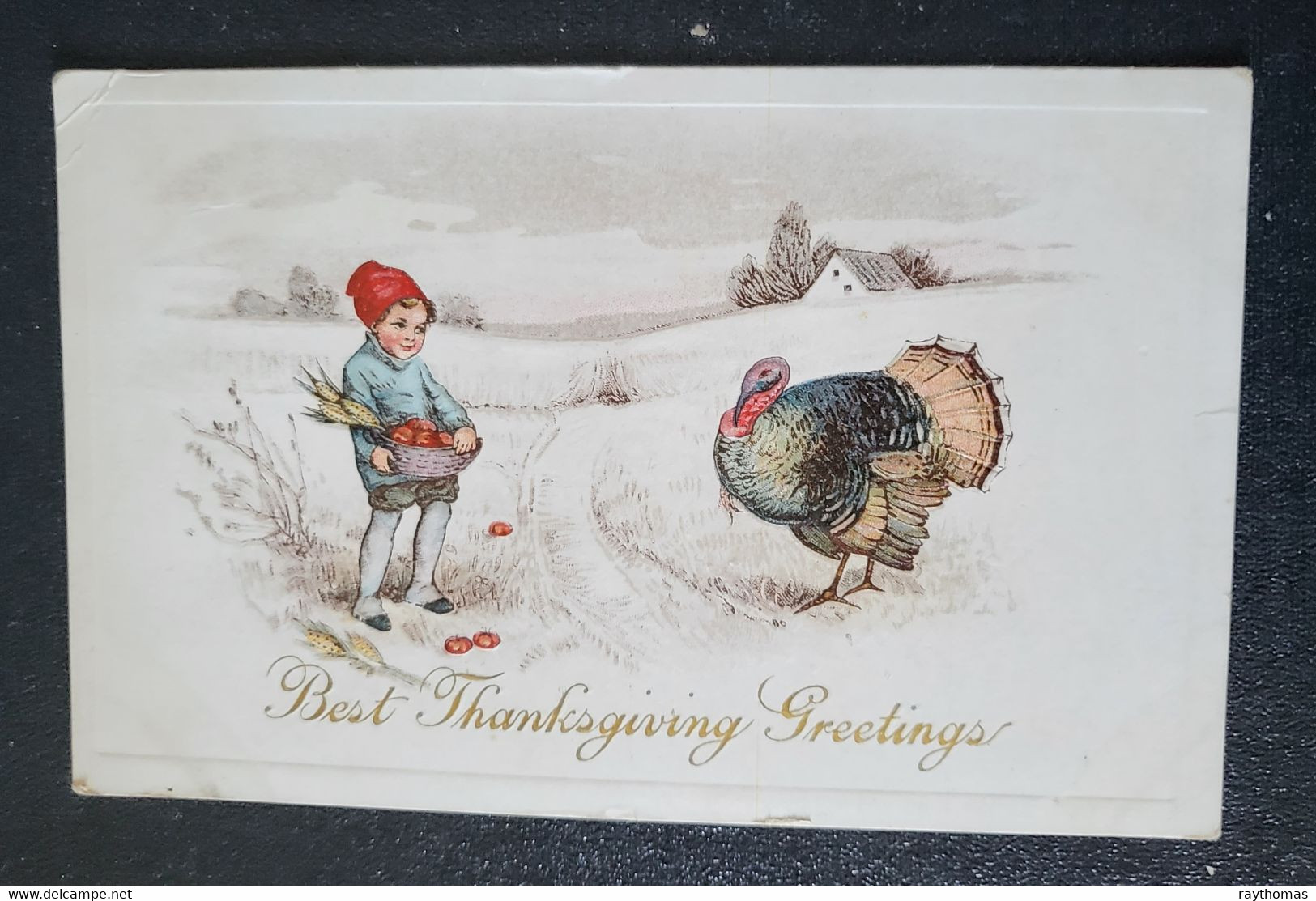 5   VERY OLD AMERICAN THANKSGIVING DAY POSTCARDS - 2  EMBOSSED. - Giorno Del Ringraziamento