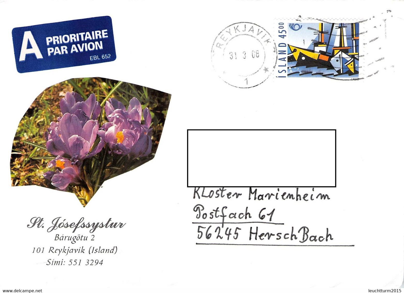 ICELAND - AIRMAIL 2008 > HERSCHBACH/DE / ZB 28 - Brieven En Documenten