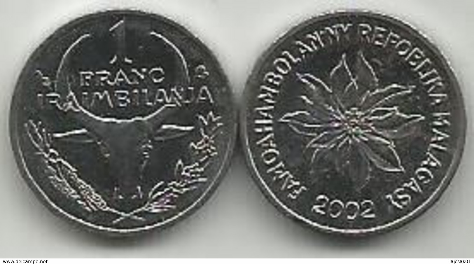 Madagascar 1 Francs 2002. High Grade - Madagascar