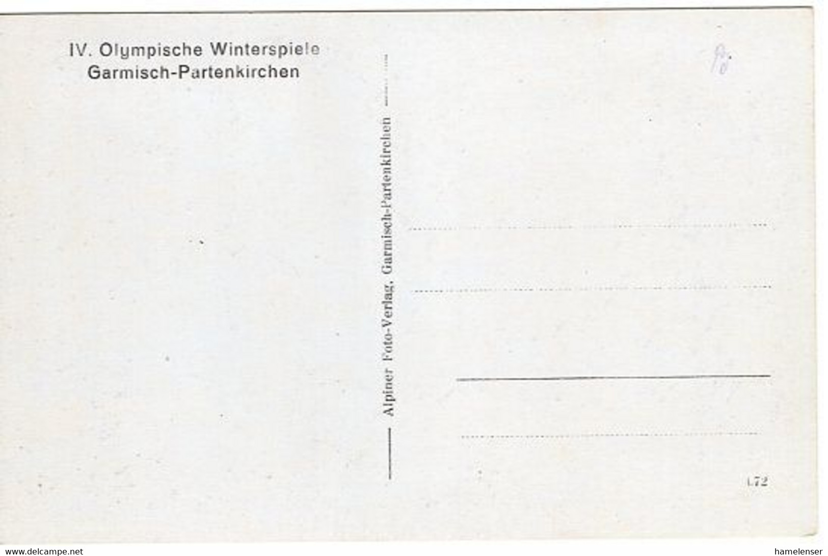 52619 - Deutsches Reich - 1936 - AnsKte Garmisch-Partenkirchen, Ungebraucht - Olympic Games