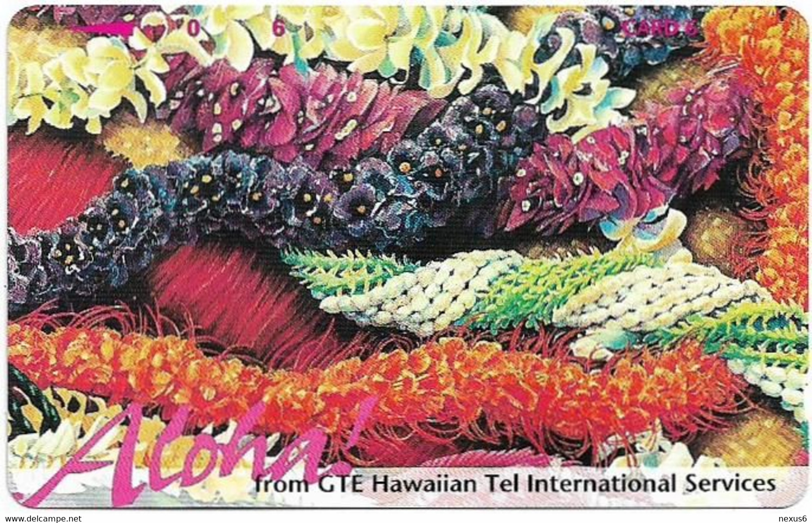 Hawaii - GTE (Tamura) - Leis - Aloha! (Purple), 6Units, 10.000ex, Mint - Hawaii